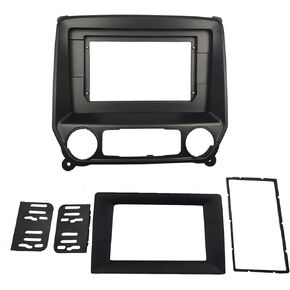 DKMUS Radio Stereo Bezel for Chevrolet Silverado 2014+ GMC Sierra 2014+ Dash Installation Mount Trim Kit Fits 10.1" and Double Din