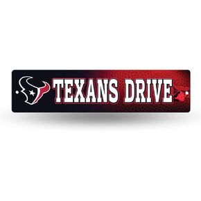 Rico Industries NFL Houston Texans 16-Inch Plastic Street Sign Décor