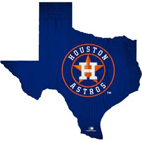 MLB Atlanta Braves Unisex Houston Astros Team Color Logo State Cutout Sign, Team Color, One Size