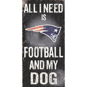 Fan Creations N0640 New England Patriots Football and My Dog Sign,Black