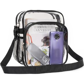 Clear Bag Stadium Approved, Clear Crossbody Purse Bag for Women Men to Concerts, Sports Events, Work