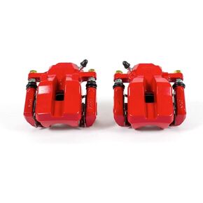 Power Stop Rear S3192 Pair of High-Temp Red Powder Coated Calipers