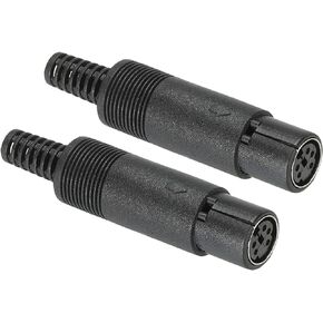 PATIKIL S-Video DIN Mini Female Socket 5 Pin Signal Transmission for TV, DVD Player Pack of 2