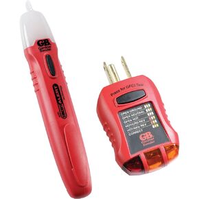 مجموعة أدوات الأمان Gardner Bender GTK-2، جهاز اختبار جهد عدم الاتصال GVD-3504 واختبار GFI-3501 GFI، قطعتان