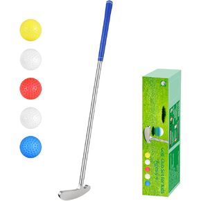 نوادي الجولف للأطفال من Wassteel، مضرب جولف من سبائك الألومنيوم 6063 لليد اليمنى/اليسرى في الأماكن المغلقة/الخارجية، مجموعة جولف للأطفال، هدية مضارب جولف صغيرة مع 5 كرات جولف بلاستيكية لعمر 5 6 7 8 9 سنوات للأولاد والبنات - فضي in Kuwait