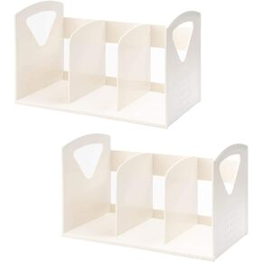 2 Pack Desk Book Shelves Small Desktop Bookshelf F Magazine Holder for Home School and Office