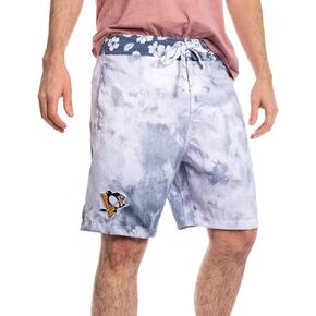Calhoun NHL Mens Team Logo Watercolor Boardshort Swim Trunk