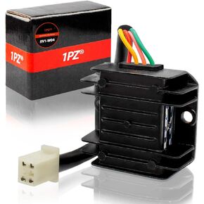 1PZ RV1-W04 4 Wire 12V Voltage Regulator Replacement for CG 125cc 200cc 250cc and GY6 50cc 60cc 80cc 125cc 150cc ATV Dirt Bike Go Kart Moped and Scooter