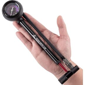 High Pressure Shock Pump - 400 Psi for Front Fork and Rear Bicycle Suspension Air Shocks-Bike Shock Pump with No-Loss Schrader Valve