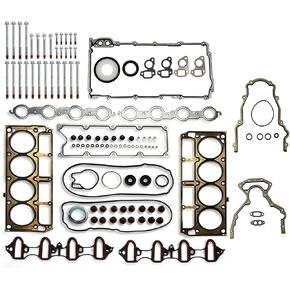 Vincos MLS Full Cylinder Engine Gasket Set with Head Bolts HS26282PT ES72173 (1st Generation) Compatible with Silverado Tahoe Sierra Yukon Envoy 4.8L 5.3L 2002-2011