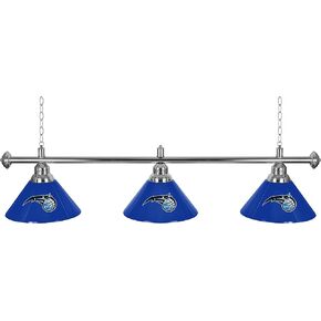 Trademark Global 3-Shade Hanging Lamp - Orlando Magic Logo 60-Inch Light with Pull Chain - Bar, Garage or Man Cave Decor