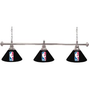 Trademark Global 3-Shade Hanging Lamp - NBA NBA Logo with All Teams 60-Inch Light with Pull Chain - Bar, Garage or Man Cave Decor