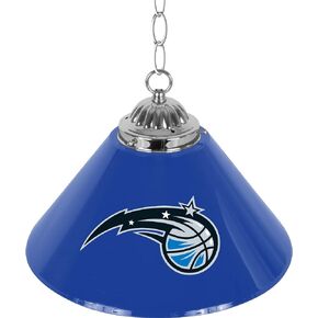 Trademark Global Pendant Light - Orlando Magic Logo 14-Inch Single Hanging Lamp with Pull Chain for Bar, Garage, or Man Cave Accessories