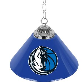 Trademark Global Pendant Light - Dallas Mavericks Logo 14-Inch Single Hanging Lamp with Pull Chain for Bar, Garage, or Man Cave Accessories