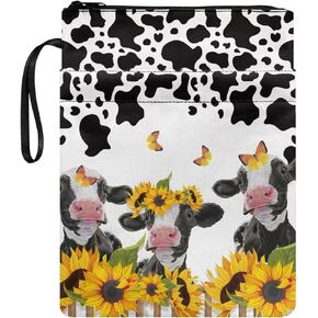 Biyejit Forest Butterfly Mushroom Book Sleeve with Zipper Book Protector for Paperback Bible Washable Fabric Book Pouch with Pocket for Teen Adult Book Lover Gift