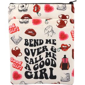 هدية Good Girl Book Club غلاف الكتاب غلاف الكتاب الرومانسي الحار هدية القارئ البذيء Bend Me Over and Call Me A Good Girl Pouch هدية كتابية (BendMeGoodGirlBS)
