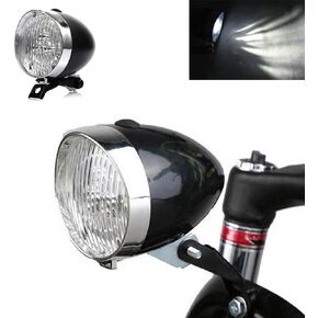 Bright with 3leds Classical Cycling Bicycle Headlight Retro Front Headlamp Vintage Bike LED Lamp Riding Safety Fog Night Head Light Accessories with Bracket