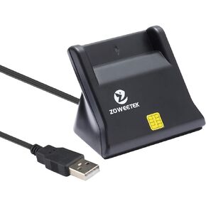 ZOWEETEK CAC Reader, CAC Card Reader Military, DOD Military USB Common Access CAC Smart Card Reader, Compatible with Windows, Mac OS and Linux