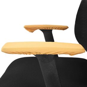 Yosoo 1 Pair Office Chair Armrest Covers Polyester Removable Ergonomic Armrest Pad Elastic Armchair Protector(Black)