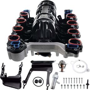 Upper Intake Manifold Kit and Gaskets Set Replacement for Ford F150 F-150 E-150 E-250 Lobo 2007 2008(4.6L Only VIN:W)