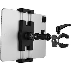 Mippko Tablet Holder for Treadmill/Spin Bike/Poles Stroller/Wheelchair/Golf Cart/Music Stand/Stationary Bike,Compatible with 7~12.9" iPad/Nexus/Fire HD/e-Book/LG G
