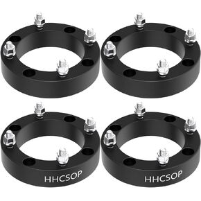 HHCSOP 4x156 ATV Wheel Spacers 1.5", 4PCS Black Wheel Adapters Compatible with Polaris Ranger RZR 900 XP 1000 Polaris RZR, M12x1.5 Studs & 131mm Bore