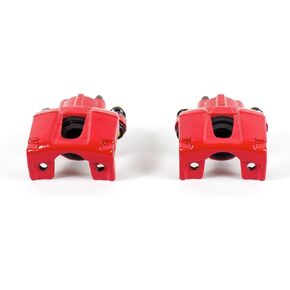 Power Stop Rear S2948 Pair of High-Temp Red Powder Coated Calipers