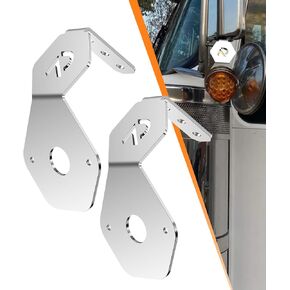Mirror Turn Signal Bracket Universal Fits for Watermelon Light Turn Signal Mounting Bracket Angled Turn Signal Holder Stainless Steel - 2PCS Bracket Only Without LED Lights