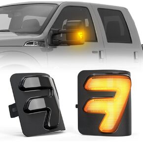 LED Side Mirror Marker Lights fit for 2008-2016 F250 F350 F450 F550 Super Duty, F250 F350 Side Mirror Lights F-Type sequential Amber Turn Signal Lights & Running