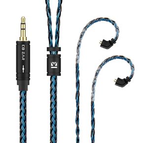KBEAR ST16 Plus Long IEMs Earphone Cable with QDC-Type Pin for KZ ZSN/ZSN PRO/EDX PRO/ZS10 PRO/ZSN PRO X/ASX/ZSX/ZAS/ZVX/AS16/ZAR/DQS/ASX/D-Fi/Krila/PR1 PRO/PR2/ZEX CCA CRA/C12/C10 PRO (QDC 3.5MM)