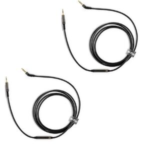 Mr Rex Replacement Audio Cable Cord for Bose 700 QuietComfort QC35 QC35II QC25 QC45 Headphone, JBL E45BT E55BT E65BTNC 500BT Earphone, Nylon-Braided 2.5mm to 3.5mm Aux Cord Wire with Mic(1-Pack,6.5ft)