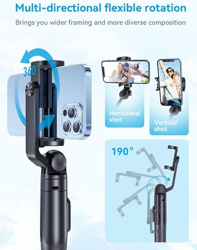 Selfie Stick Tripod - SOOMFON Extendable and Portable Phone Tripod Selfie Stick with Bluetooth Remote for iPhone 14 13 12 11 Pro Max XR X 8Plus 7, Samsung Android Smartphone and More, Pink in Saudi Arabia