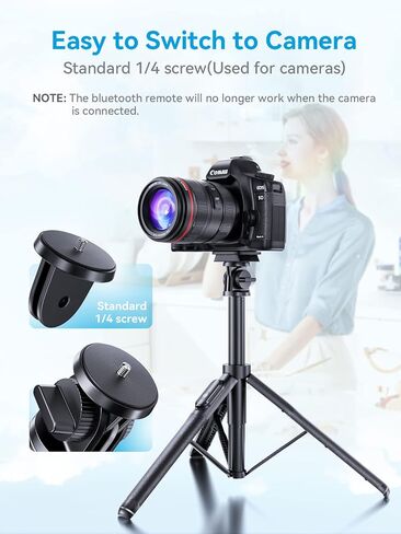 Selfie Stick Tripod - SOOMFON Extendable and Portable Phone Tripod Selfie Stick with Bluetooth Remote for iPhone 14 13 12 11 Pro Max XR X 8Plus 7, Samsung Android Smartphone and More, Pink in Saudi Arabia