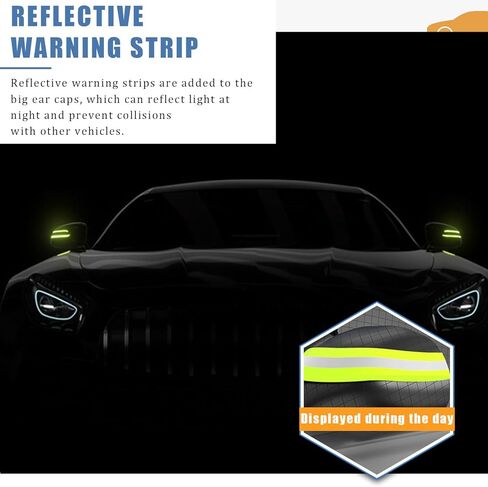 Smeyta غطاء ثلجي للسيارة للزجاج الأمامي، غطاء ثلجي للزجاج الأمامي، غطاء ثلجي مع نافذة جانبية وواقي مرآة الرؤية الخلفية، غطاء ثلج أكسفورد متين للسيارة المدمجة/سيارات الدفع الرباعي (59 بوصة × 44.8 بوصة) in Kuwait