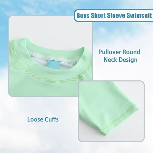 Girls Short Sleeve Swim Shirt for Kids Girls Rash Guard Swimsuits with UPF 50+ Sun Protection Swim Top 3-16 Years in Saudi Arabia