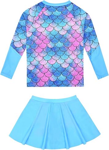 ملابس سباحة QPANCY للفتيات Rash Guard للأطفال بأكمام طويلة 3 قطع من ملابس السباحة للشاطئ in Kuwait