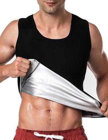 MOLLDAN Sauna Vest for Men Sweat Tank Top Pullover Workout Shirt Waist Trainer in Saudi Arabia