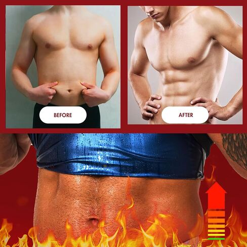 Sauna Sweat Vest Compression Tank Top Waist Trainer Suit for Men Slimming Workout Body Shaper Shirt Pullover in Saudi Arabia