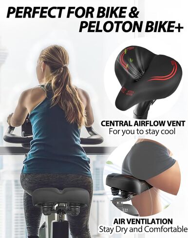 مقعد دراجة، مقعد دراجة للرجال والنساء، سرج دراجة مقاوم للماء مع فتحة تدفق الهواء، وسادة مقعد مريحة لبيلوتون، دراجة دوارة، دراجات الطرق أو التمرينات، ملحقات الدراجة لبيلوتون in Kuwait