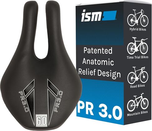 ISM PR Series Noseless Bicycle Seat - Anatomic Relief Bicycle Saddle for Hybrid Bikes, Time Trial Bikes, Road Bikes, and Mountain Bikes - No Nose Bike Saddle for Reduced Numbness and Discomfort in Saudi Arabia