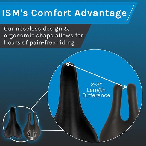 ISM PR Series Noseless Bicycle Seat - Anatomic Relief Bicycle Saddle for Hybrid Bikes, Time Trial Bikes, Road Bikes, and Mountain Bikes - No Nose Bike Saddle for Reduced Numbness and Discomfort in Saudi Arabia