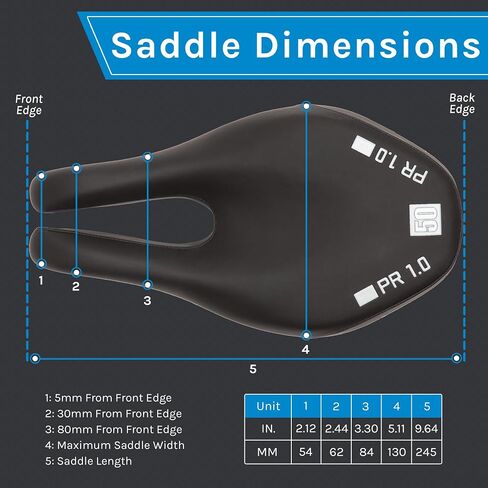 ISM PR Series Noseless Bicycle Seat - Anatomic Relief Bicycle Saddle for Hybrid Bikes, Time Trial Bikes, Road Bikes, and Mountain Bikes - No Nose Bike Saddle for Reduced Numbness and Discomfort in Saudi Arabia