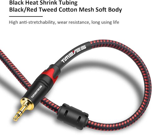 3.5mm Aux to Aux Wire Cable, 1/8 Inch Audio Cable 3M, 10 Foot 3.5mm Male to Male Stereo Jack Speaker Cable Compatible with Headphones, Smartphones, Car Stereos, Speakers in Saudi Arabia