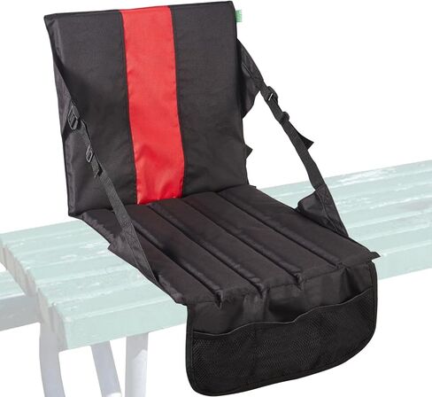 Big Hippo Portable Stadium Seat Cushion, Stadium Seat for Bleachers, Lightweight Padded Seat for Sporting Events and Outdoor Concerts, Folded Stadium Seats with Mesh Pocket - Red in Saudi Arabia