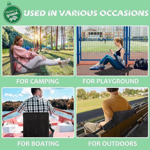 Big Hippo Portable Stadium Seat Cushion, Stadium Seat for Bleachers, Lightweight Padded Seat for Sporting Events and Outdoor Concerts, Folded Stadium Seats with Mesh Pocket - Red in Saudi Arabia