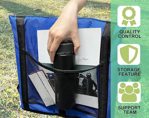 وسادة مقعد استاد كبيرة محمولة من فرس النهر، مقعد استاد للمدرجات، مقعد مبطن خفيف الوزن للمناسبات الرياضية والحفلات الخارجية، مقاعد استاد مطوية مع جيب شبكي - أحمر in Kuwait