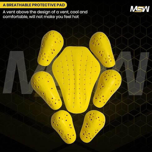 حزمة من وسادات الدروع المعتمدة من المستوى 2 من CE مكونة من 7 قطع، وواقيات الظهر والكتف والركبة والمرفقين المعتمدة من المستوى 2 لسترات الدراجات النارية. in Kuwait