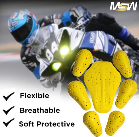 حزمة من وسادات الدروع المعتمدة من المستوى 2 من CE مكونة من 7 قطع، وواقيات الظهر والكتف والركبة والمرفقين المعتمدة من المستوى 2 لسترات الدراجات النارية. in Kuwait