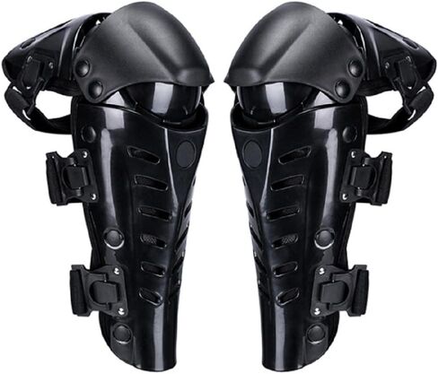 CRAZY AL'S® CAK9 Knee Pads, Black Adjustable Long Leg Sleeve Gear Crashproof Nonslip Protective Shin Guards for Motorcycle Mountain Biking-1 Pair in Saudi Arabia
