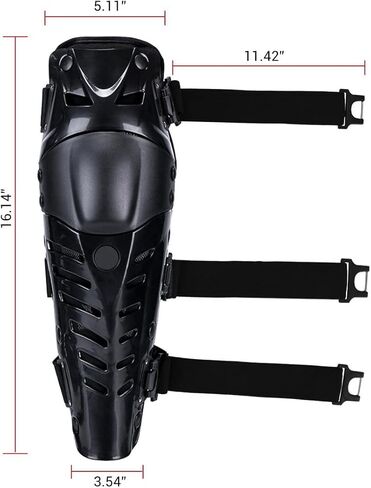 CRAZY AL'S® CAK9 Knee Pads, Black Adjustable Long Leg Sleeve Gear Crashproof Nonslip Protective Shin Guards for Motorcycle Mountain Biking-1 Pair in Saudi Arabia
